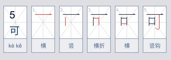 可的笔画顺序