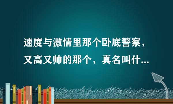 速度与激情里那个卧底警察，又高又帅的那个，真名叫什么，求他的资料