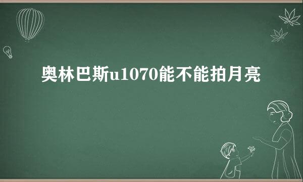 奥林巴斯u1070能不能拍月亮