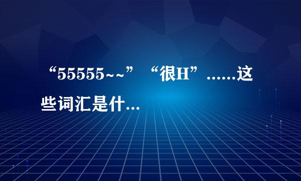 “55555~~”“很H”......这些词汇是什么意思？我不懂