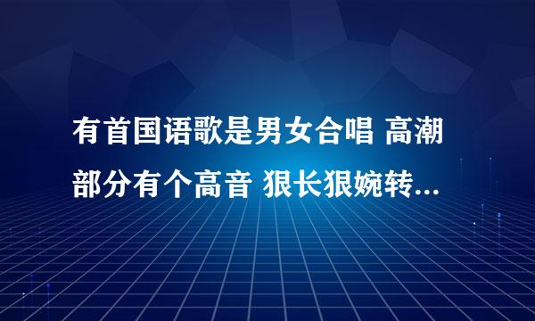 有首国语歌是男女合唱 高潮部分有个高音 狠长狠婉转 高音部分的歌词是 