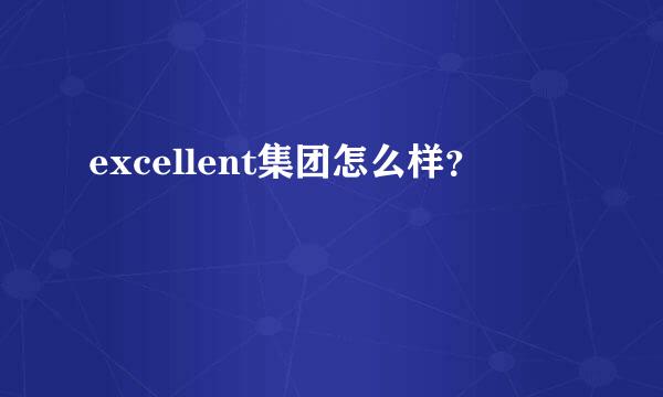 excellent集团怎么样？