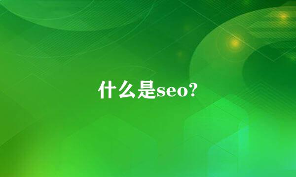 什么是seo?