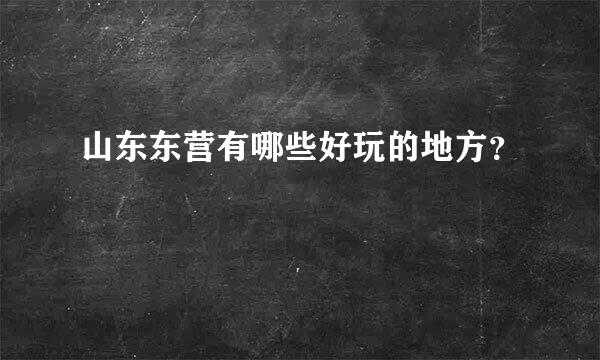 山东东营有哪些好玩的地方？