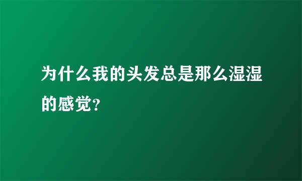 为什么我的头发总是那么湿湿的感觉？