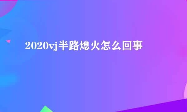 2020vj半路熄火怎么回事