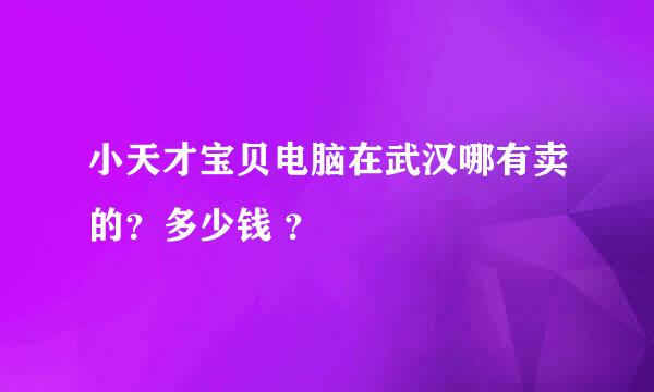 小天才宝贝电脑在武汉哪有卖的？多少钱 ？