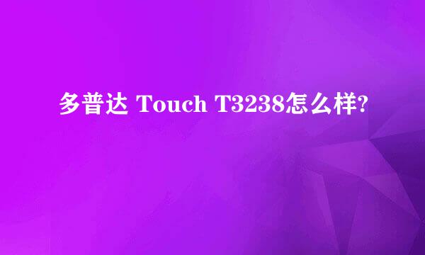 多普达 Touch T3238怎么样?