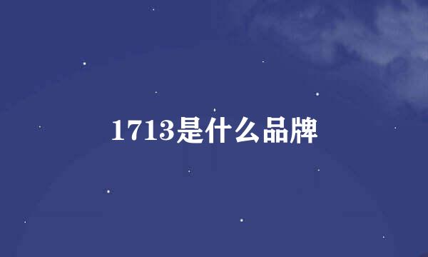 1713是什么品牌