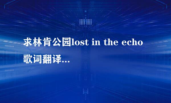 求林肯公园lost in the echo歌词翻译，格式最好是英文一句中文一句