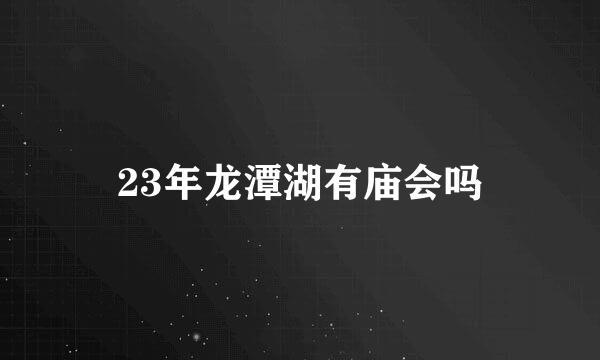 23年龙潭湖有庙会吗