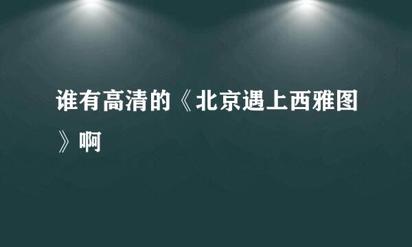 谁有高清的《北京遇上西雅图》啊