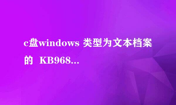 c盘windows 类型为文本档案的  KB968816、KB969059、KB970653-v3、KB980182、KB975254...有用么？能删除么