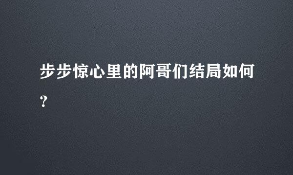 步步惊心里的阿哥们结局如何？