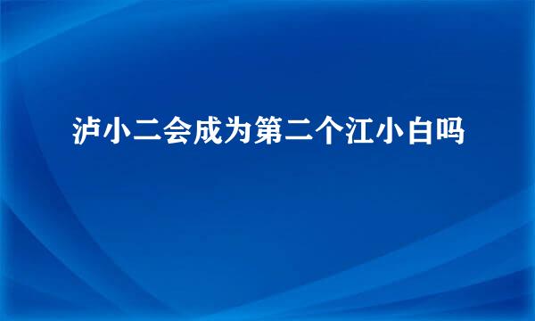 泸小二会成为第二个江小白吗