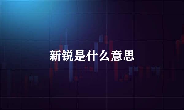 新锐是什么意思