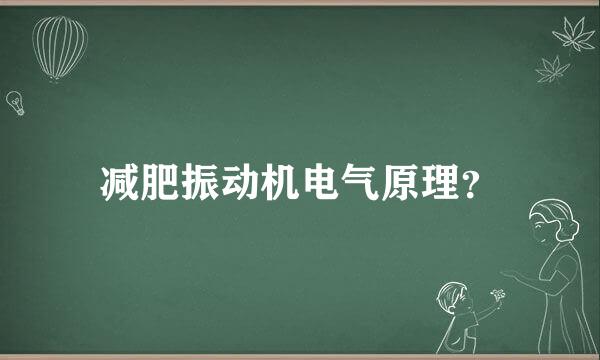 减肥振动机电气原理？