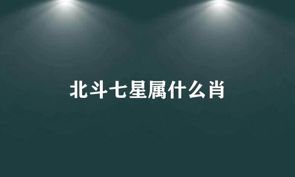 北斗七星属什么肖