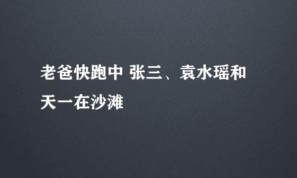 老爸快跑中 张三、袁水瑶和天一在沙滩