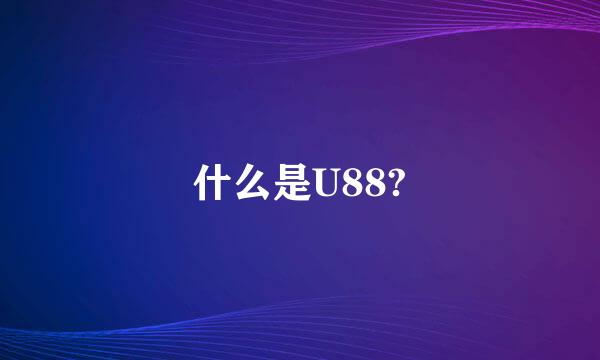 什么是U88?