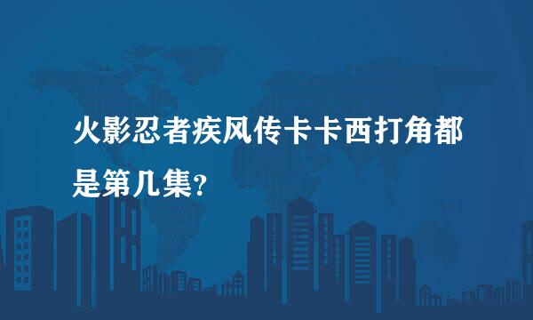 火影忍者疾风传卡卡西打角都是第几集？