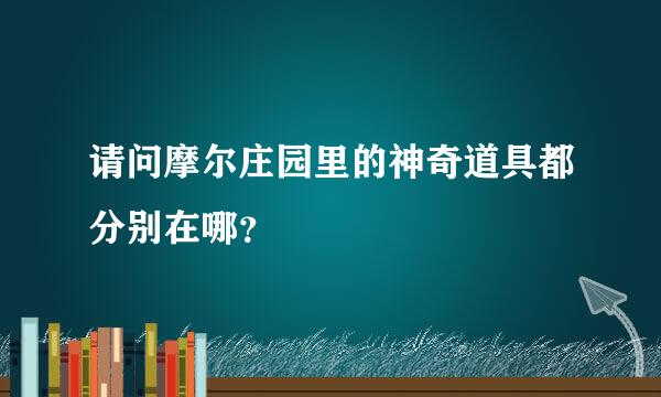 请问摩尔庄园里的神奇道具都分别在哪？