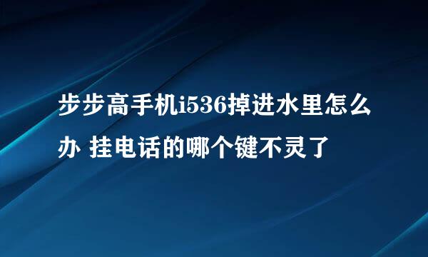 步步高手机i536掉进水里怎么办 挂电话的哪个键不灵了