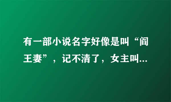 有一部小说名字好像是叫“阎王妻”，记不清了，女主叫樊音，谁知道小