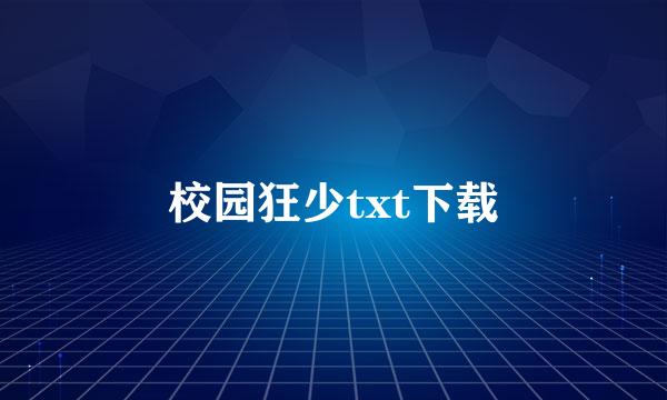 校园狂少txt下载