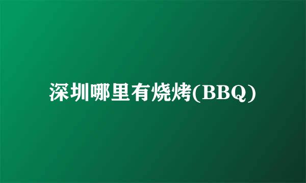 深圳哪里有烧烤(BBQ)