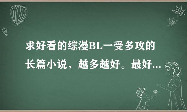 求好看的综漫BL一受多攻的长篇小说，越多越好。最好是百度云网盘