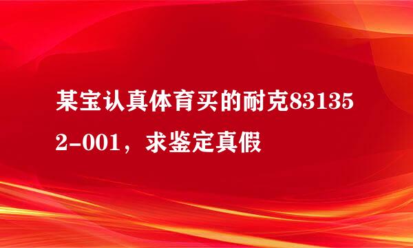 某宝认真体育买的耐克831352-001，求鉴定真假