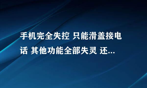 手机完全失控 只能滑盖接电话 其他功能全部失灵 还有只有一个返回键可以用 手机是索爱G705 手机 急求解