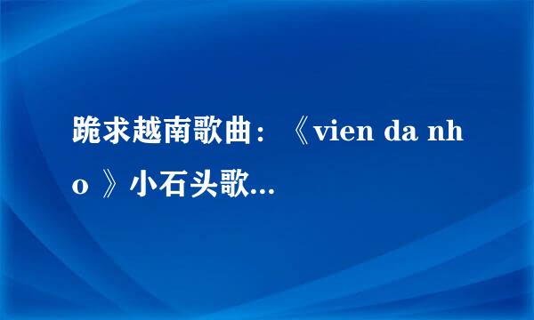 跪求越南歌曲：《vien da nho 》小石头歌词！！！！