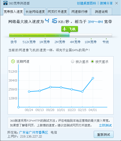 哪里可以查看我的网速历史记录