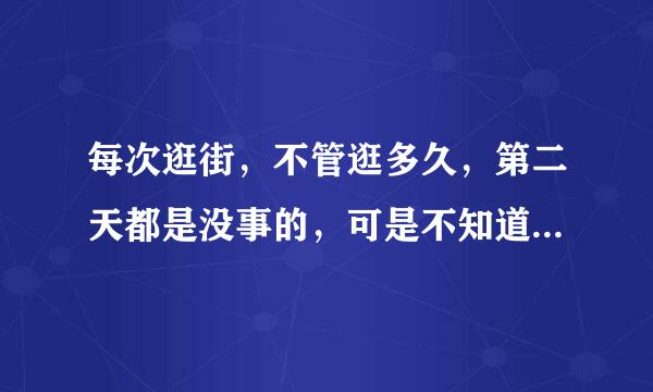 每次逛街，不管逛多久，第二天都是没事的，可是不知道为什么每次去佛堂回来，第二天腿就会很酸疼，以前朋