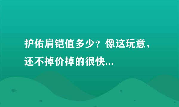 护佑肩铠值多少？像这玩意，还不掉价掉的很快...