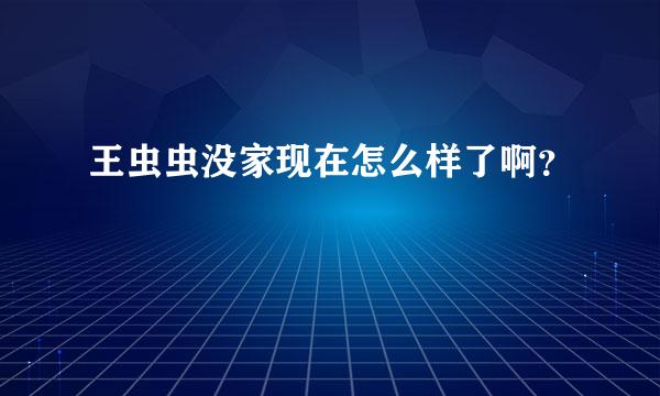 王虫虫没家现在怎么样了啊？