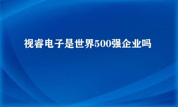 视睿电子是世界500强企业吗