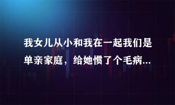 我女儿从小和我在一起我们是单亲家庭，给她惯了个毛病，她不喜欢一个人在房间睡觉，现在大了还常常在我房