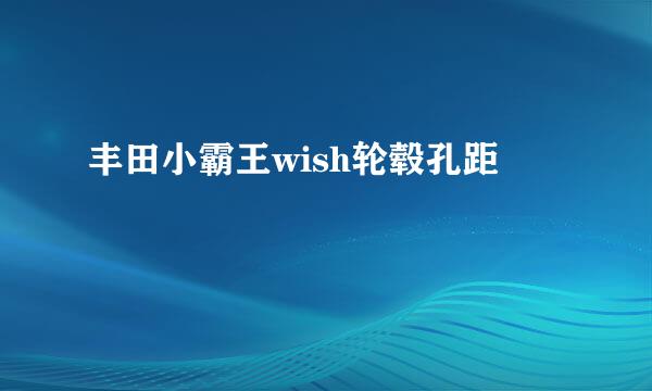 丰田小霸王wish轮毂孔距