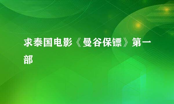 求泰国电影《曼谷保镖》第一部