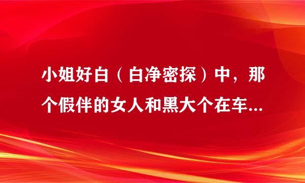 小姐好白（白净密探）中，那个假伴的女人和黑大个在车上的时候，黑大个唱的很兴奋的那首歌叫什么？