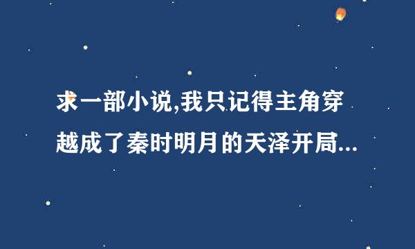 求一部小说,我只记得主角穿越成了秦时明月的天泽开局把焰灵姬从牢房里救出来给她穿上衣服？