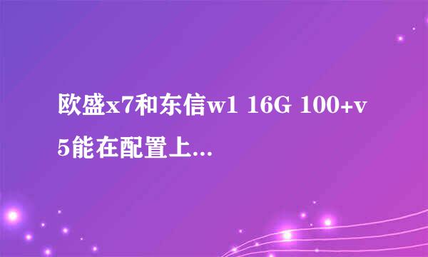 欧盛x7和东信w1 16G 100+v5能在配置上说说吗？