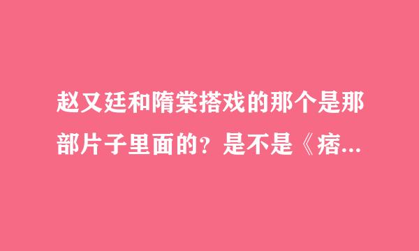 赵又廷和隋棠搭戏的那个是那部片子里面的？是不是《痞子英雄》里面的？第几集？