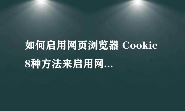 如何启用网页浏览器 Cookie 8种方法来启用网页浏览器 Cookie