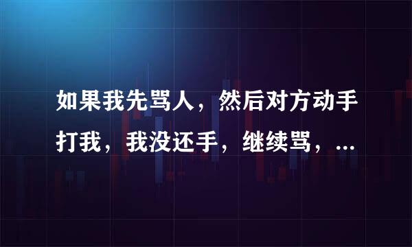 如果我先骂人，然后对方动手打我，我没还手，继续骂，致我轻伤，是对方全责吗？