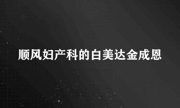 顺风妇产科的白美达金成恩