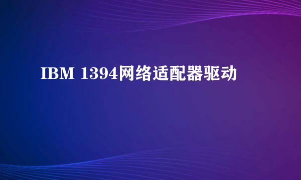 IBM 1394网络适配器驱动